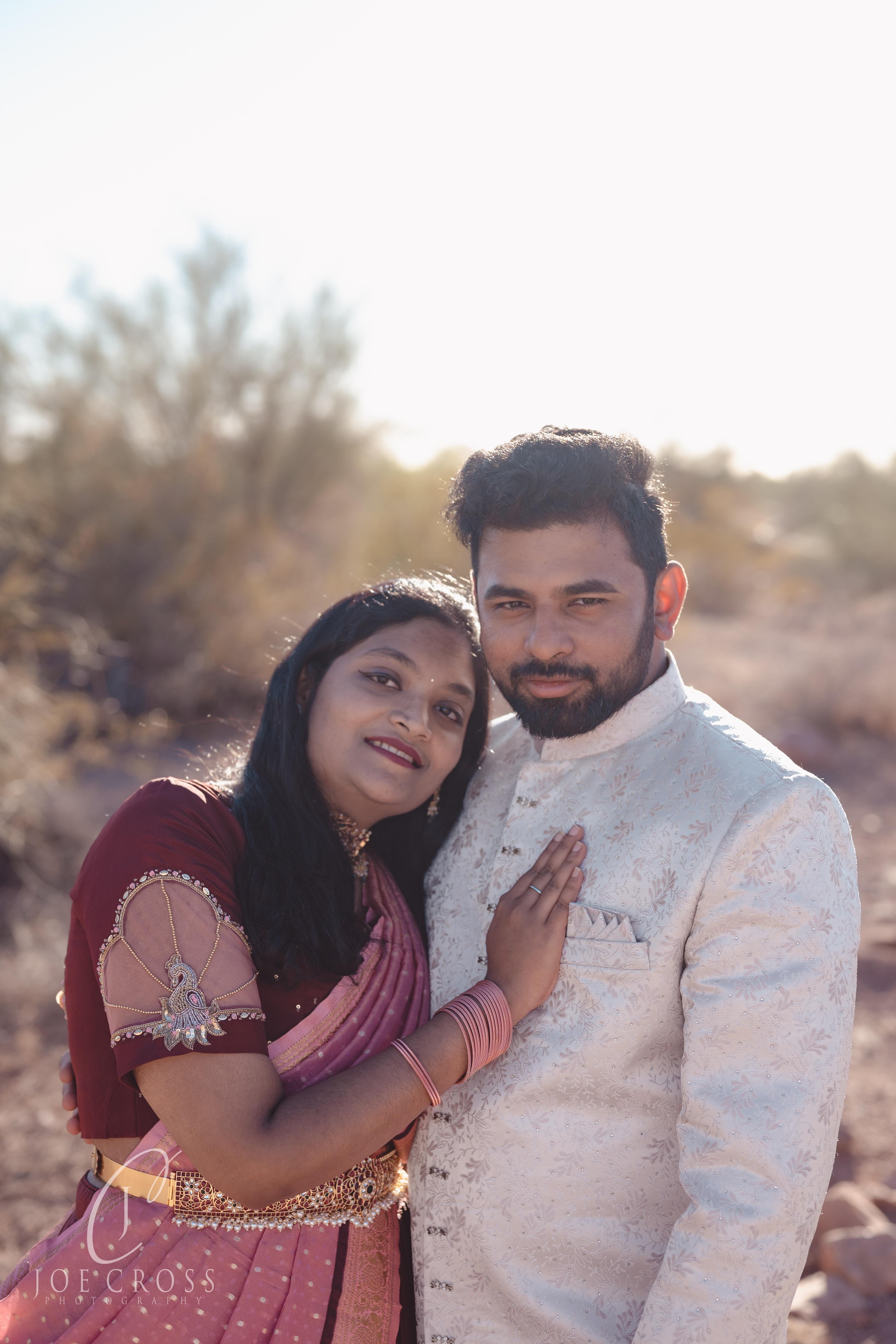 Neeharika & Sai's Golden Hour Engagement at Papago Park