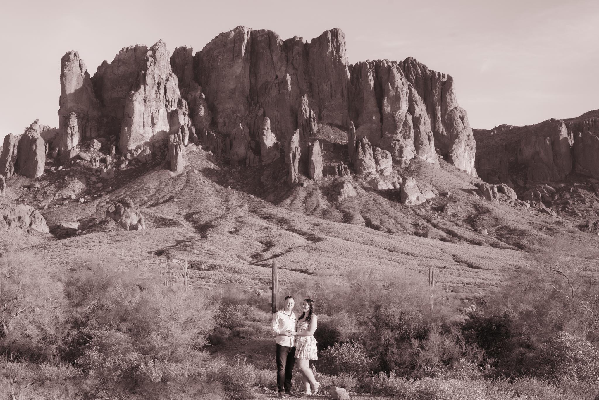 Golden Hour Engagement Session at Lost Dutchman State Park | Maria & Matt