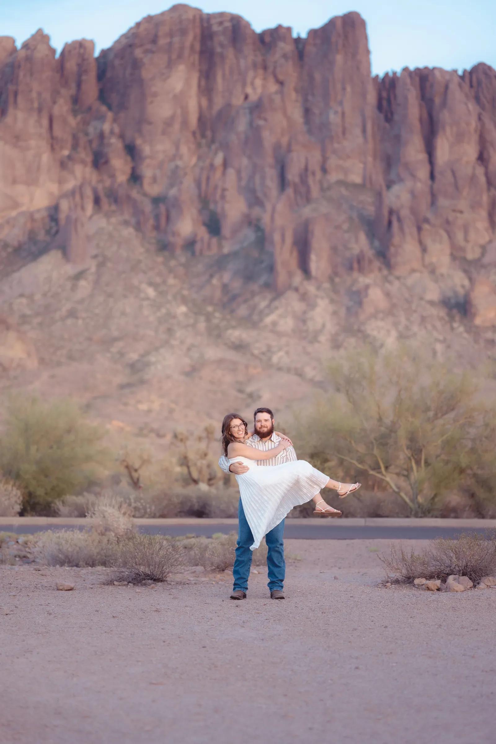Superstition Mountains Engagement Session at Lost Dutchman State Park | Jeanna & Matt
